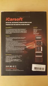 iCarsoft RT II rear